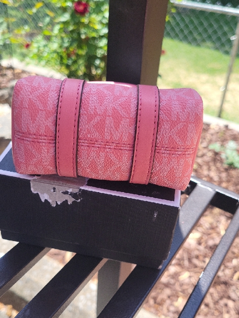 Michael Kors Coral Pink Mini Barrel Satchel - Picture 11 of 12